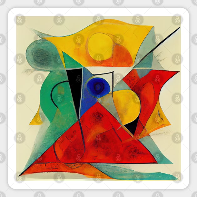 Illustrations inspired by Wassily Kandinsky Sticker by VISIONARTIST